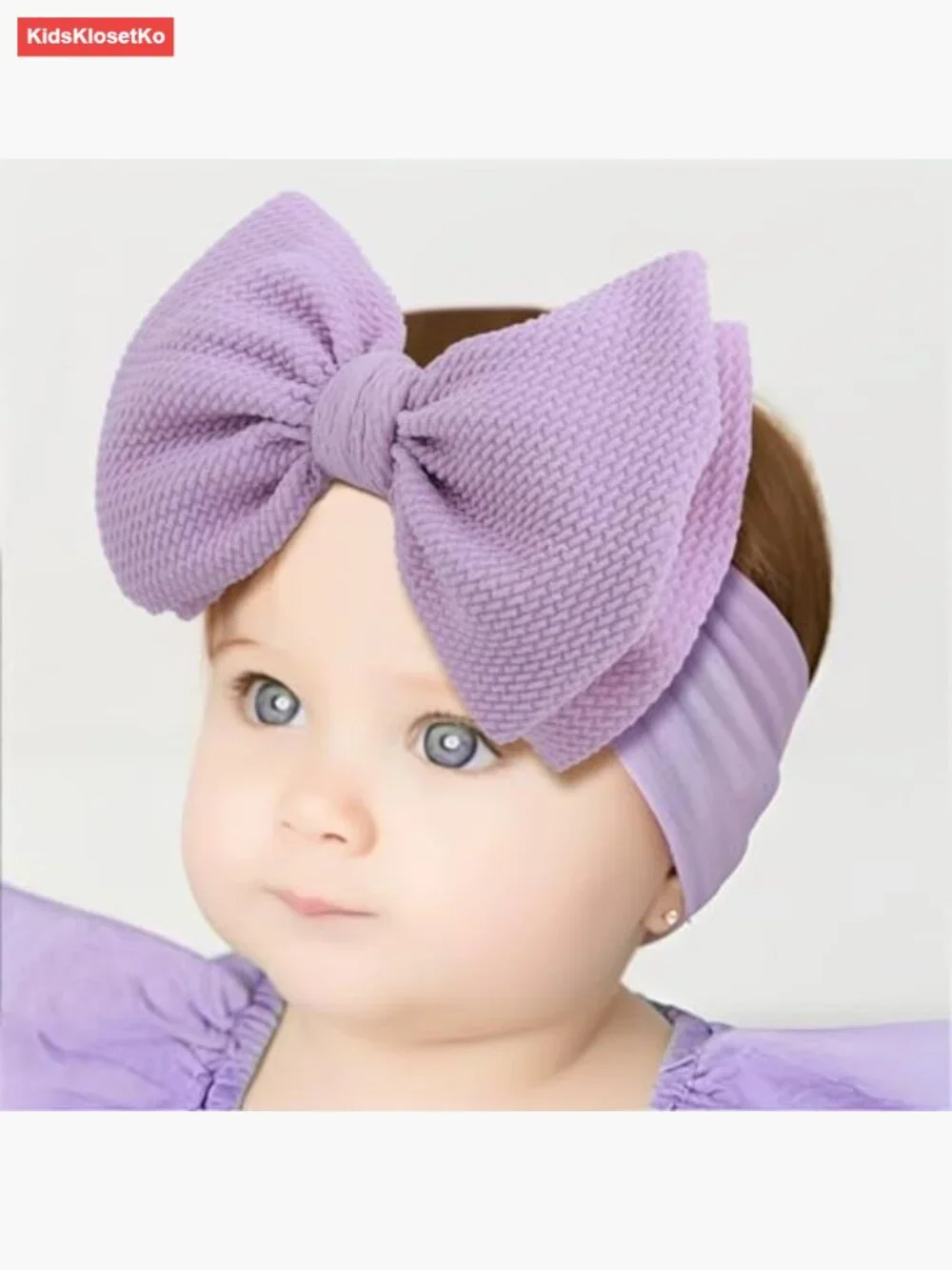 Waffle Big Bows Headbands for Baby Girls 3 Pack